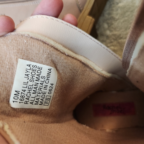 Girls Size 10 Rachel Shoes Pink Cowboy  Boots Butterfly Detail Glitter Zippers - Picture 6 of 13